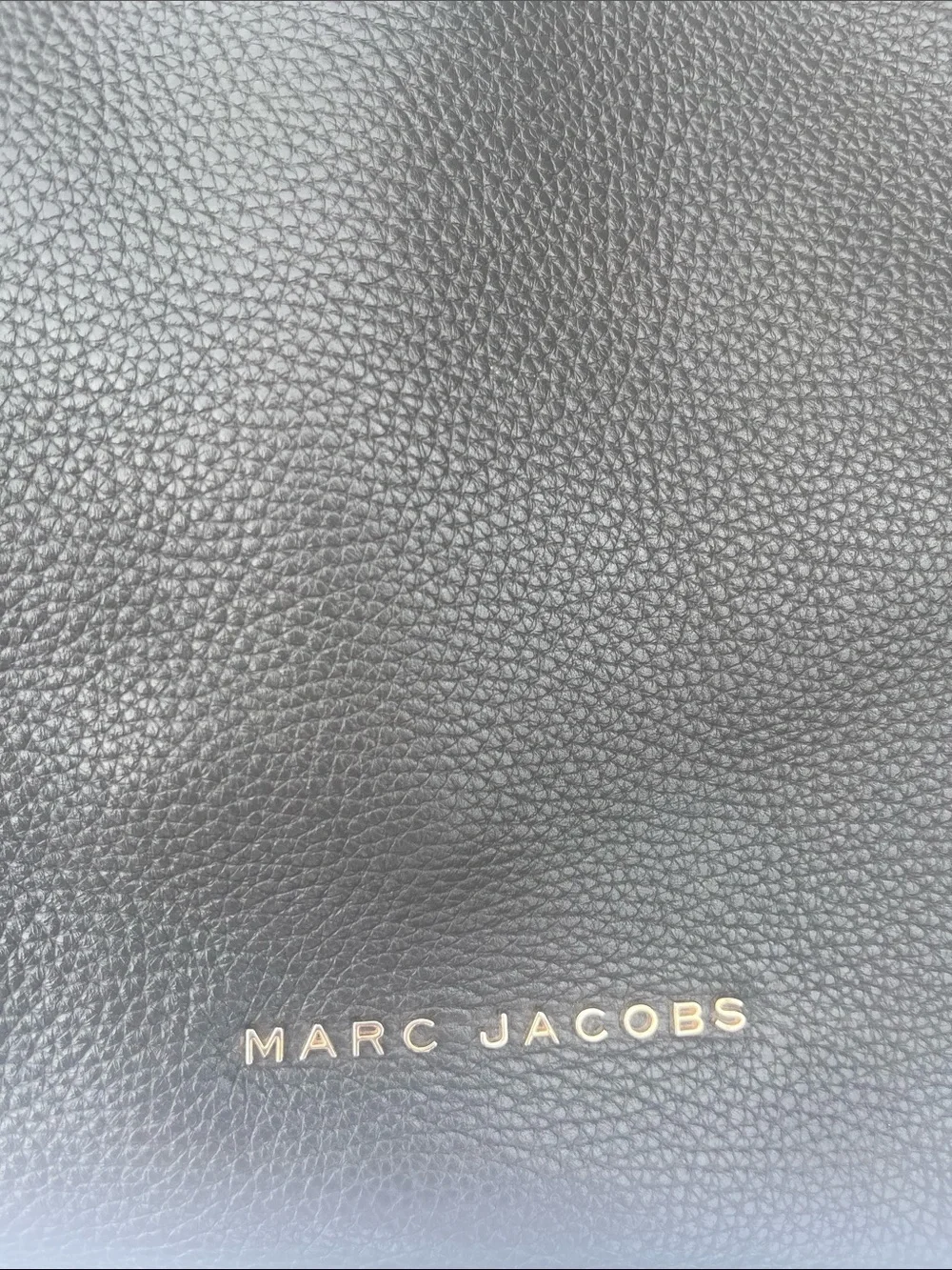 Marc Jacobs Black Pebbled Leather Messenger Tote